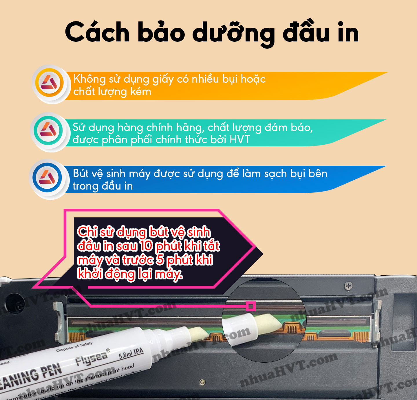 Hướng dẫn vệ sinh đầu in máy in nhiệt